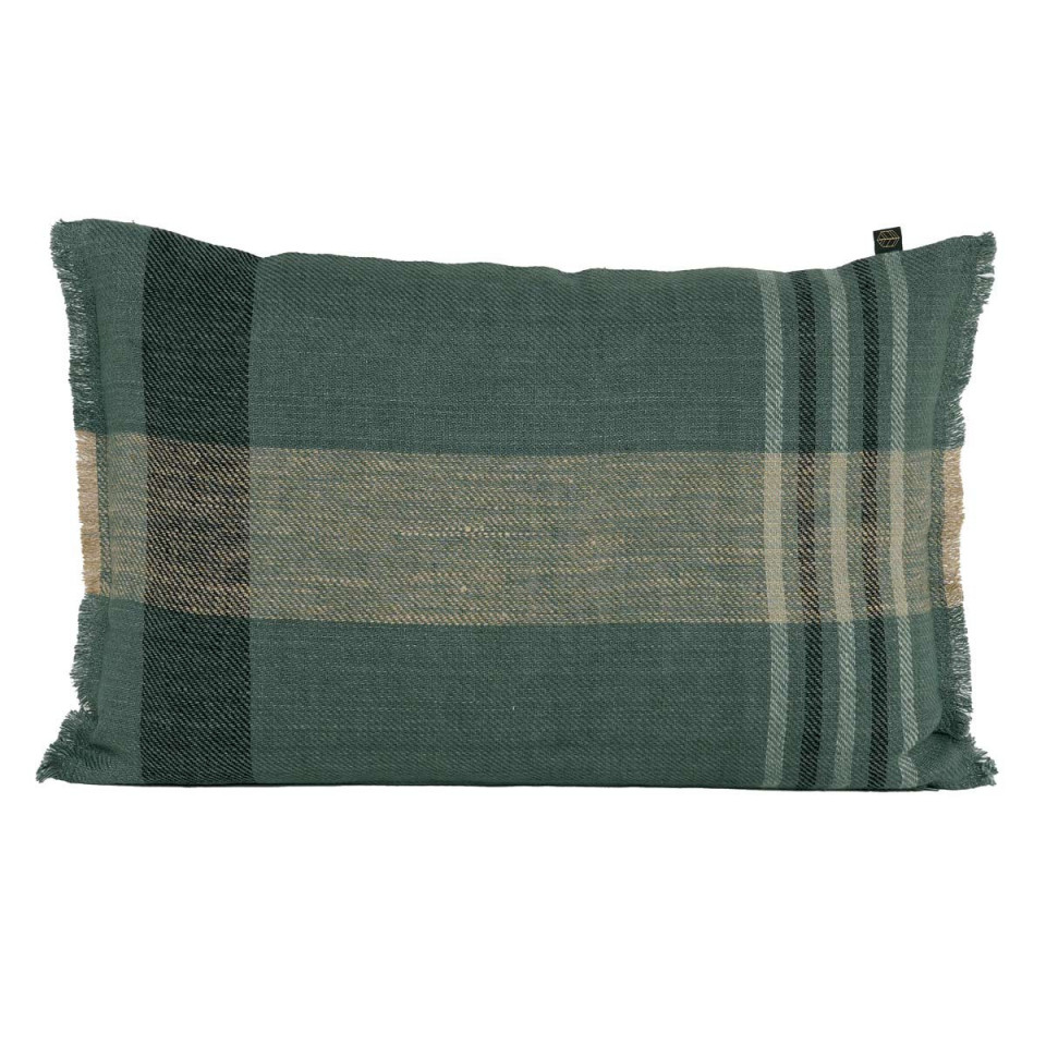 Housse de Coussin en Lin et Coton à Carreaux AALBORG - Disponible en Plusieurs Tailles et Coloris  