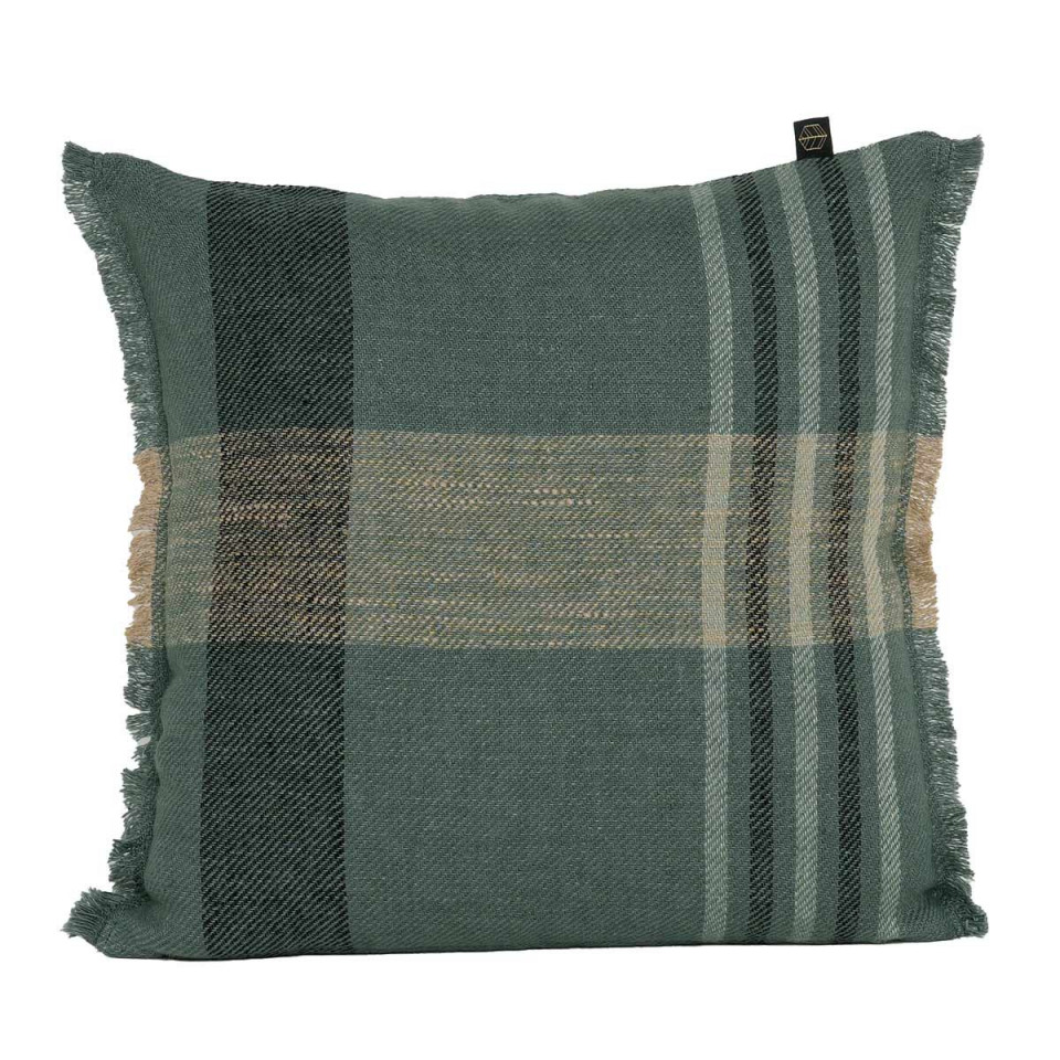 Housse de Coussin en Lin et Coton à Carreaux AALBORG - Disponible en Plusieurs Tailles et Coloris  