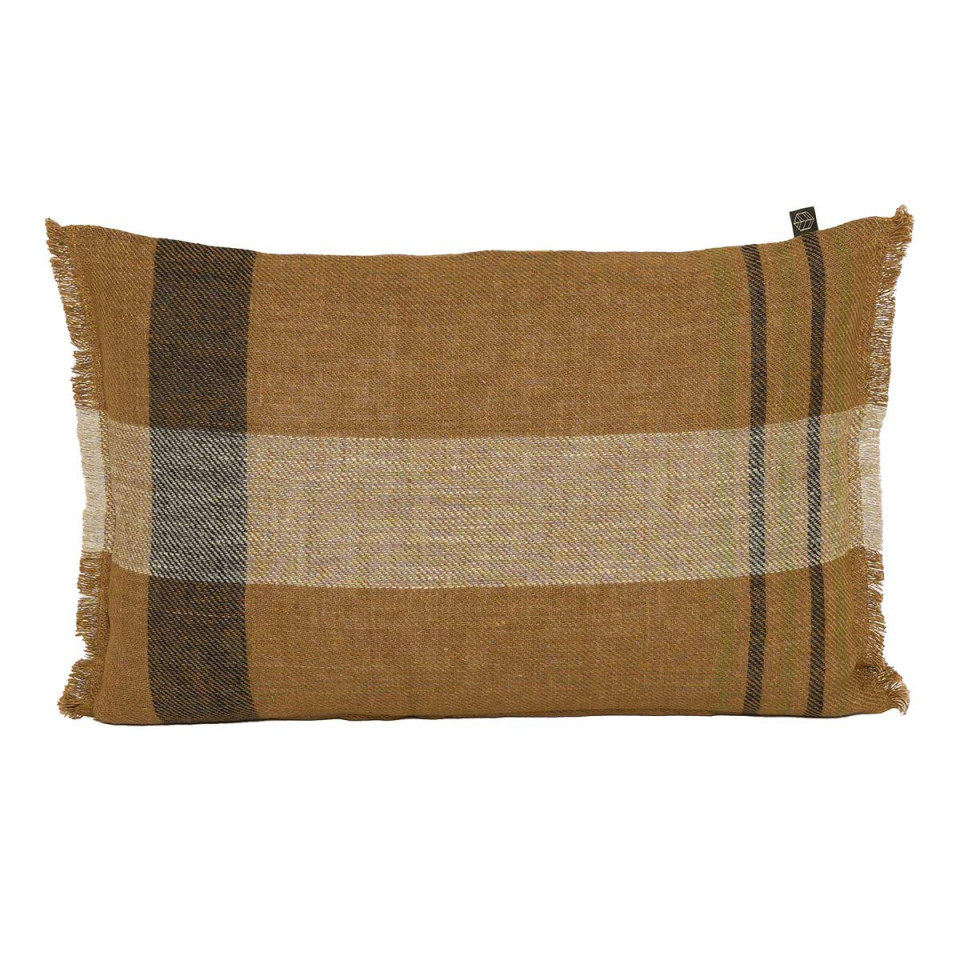 Housse de Coussin en Lin et Coton à Carreaux AALBORG - Disponible en Plusieurs Tailles et Coloris  