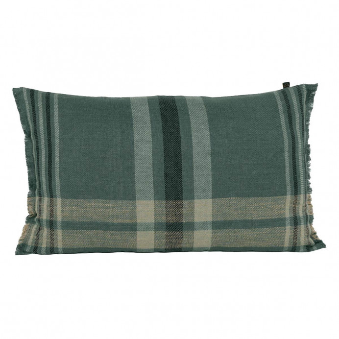 Harmony Textile - Haomy Housse de Coussin en Lin et Coton à Carreau...