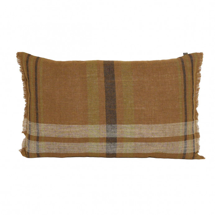Harmony Textile - Haomy Housse de Coussin en Lin et Coton à Carreau...