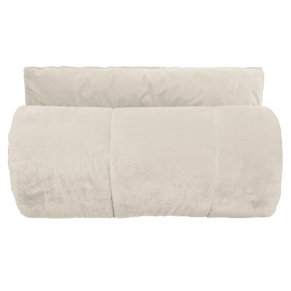 Couvre Lit MOKI en Velours Matelassé Doublé Microfibre Couleur:Craie 
