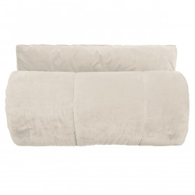 Couvre Lit MOKI en Velours Matelassé Doublé Microfibre Couleur:Craie 