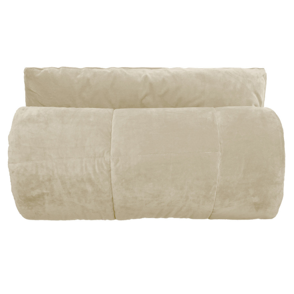 Couvre Lit MOKI en Velours Matelassé Doublé Microfibre Couleur:Ficelle Dimensions:180 x 240