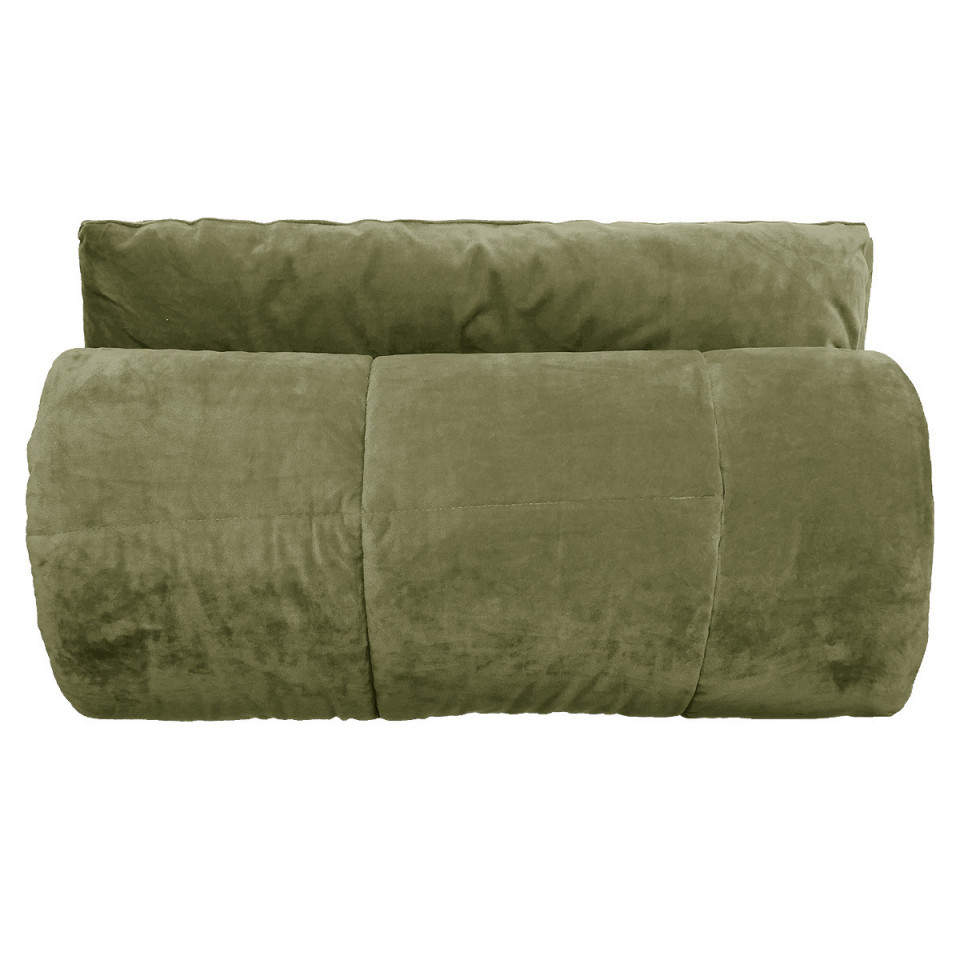 Couvre Lit MOKI en Velours Matelassé Doublé Microfibre Couleur:Mousse 