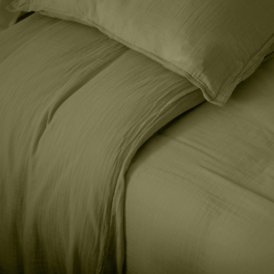 Drap Plat MILOS en Gaze de Coton - 270X300 