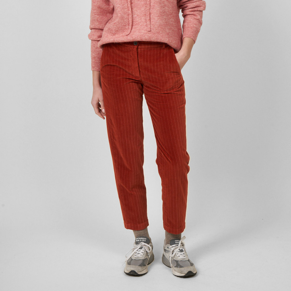 Pantalon à rayures en coton Perfect