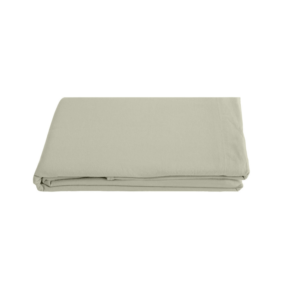 Drap Plat PALACE en Coton Lavé   