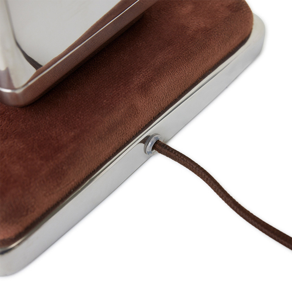 Pied de Lampe Brut Chrome 
