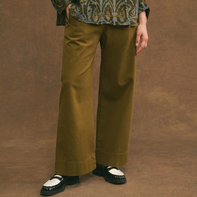 Pantalon évasé En Lin ON PARLE DE VOUS PARIS - Taille 42/44, Gris, Neuf Avec étiquettes