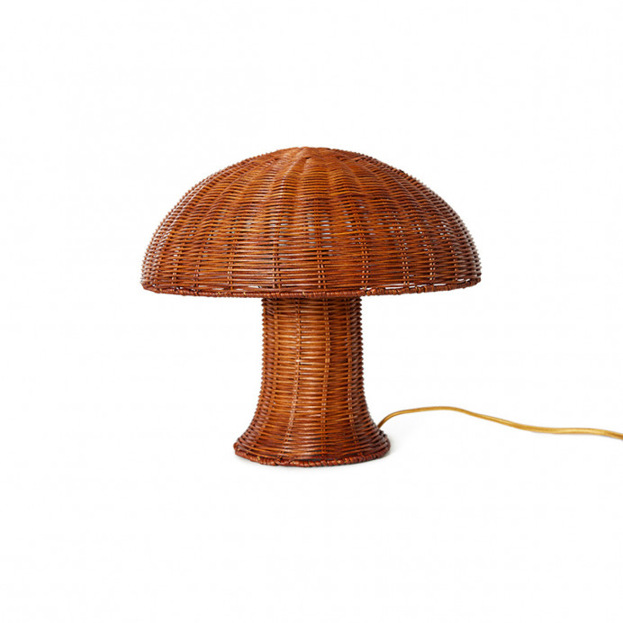 Lampe à Poser en Rotin Naturel 