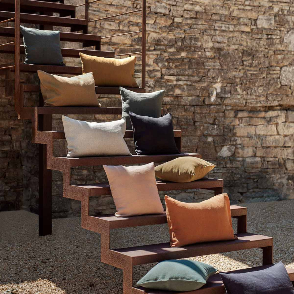 Housse de Coussin PORTICCIO en Lin Lavé