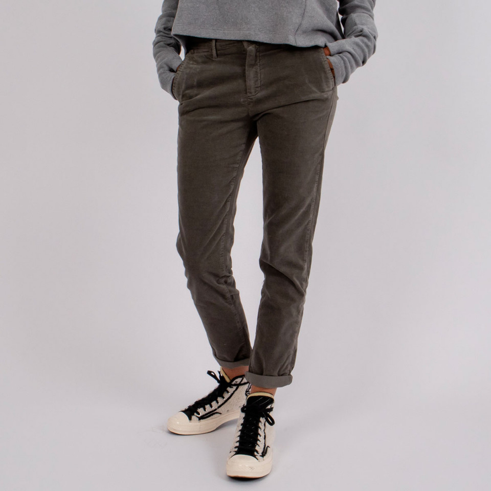 Pantalon en velours ras Strauss Carbone - Hod Paris
