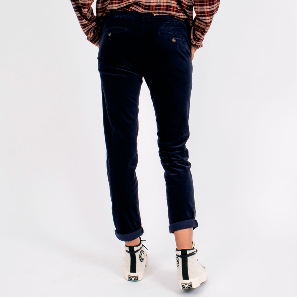 Pantalon en velours ras STRAUSS Navy - Hod Paris