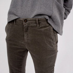 Pantalon en velours ras Strauss Carbone - Hod Paris 