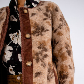 Veste bouclette fermeture bouton Dakota