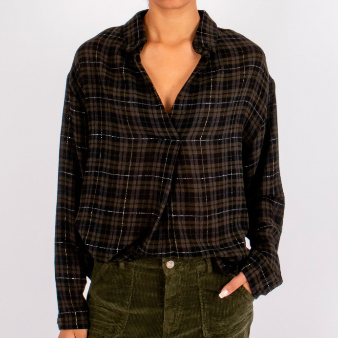 Chemise à carreaux en viscose Judith