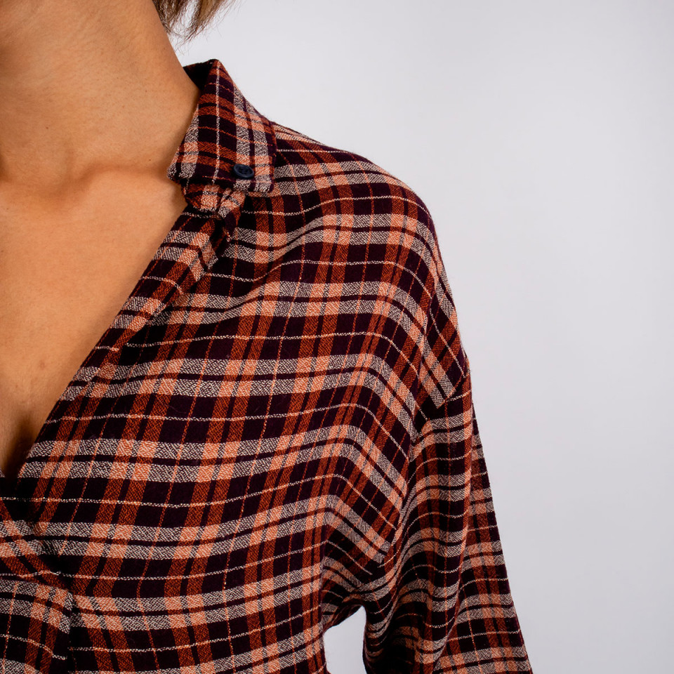 Chemise à carreaux en viscose Judith