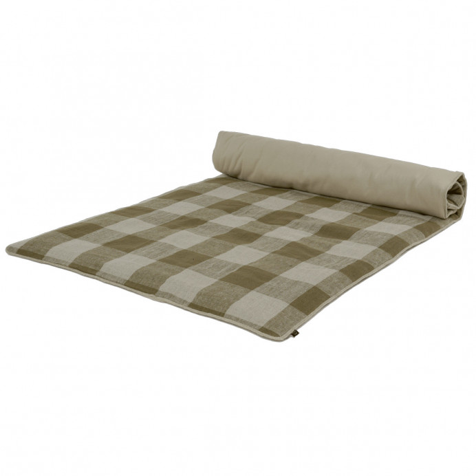 Harmony Textile - Haomy Housse d'Edredon 100% Lin à Gros Carreaux PALMA - 85X200