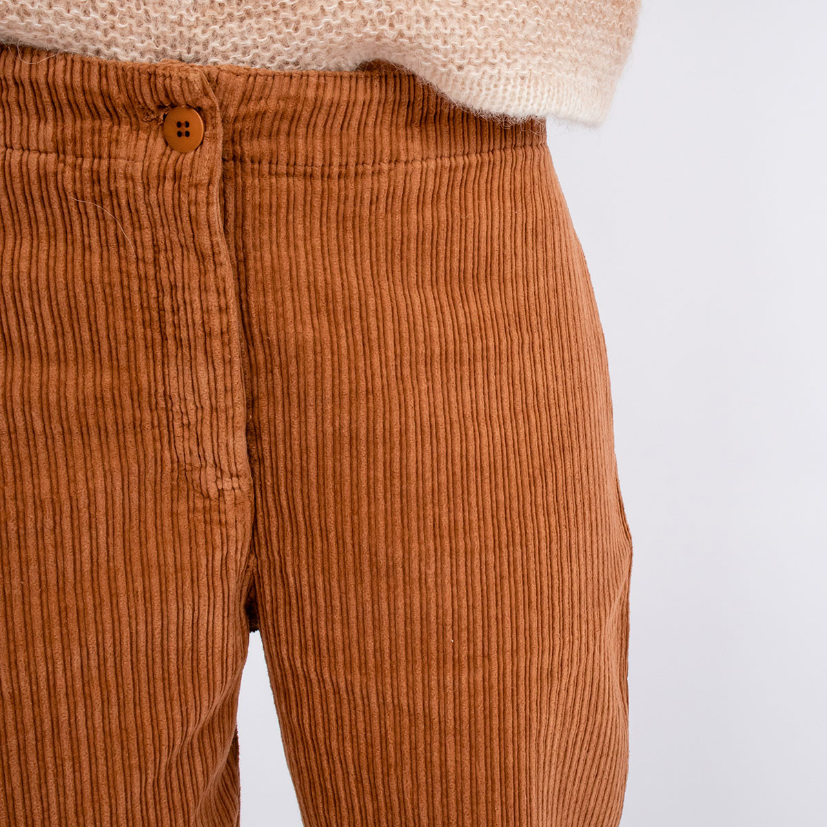 Pantalon En Velours CAMEL PAVLINA – Sud Express
