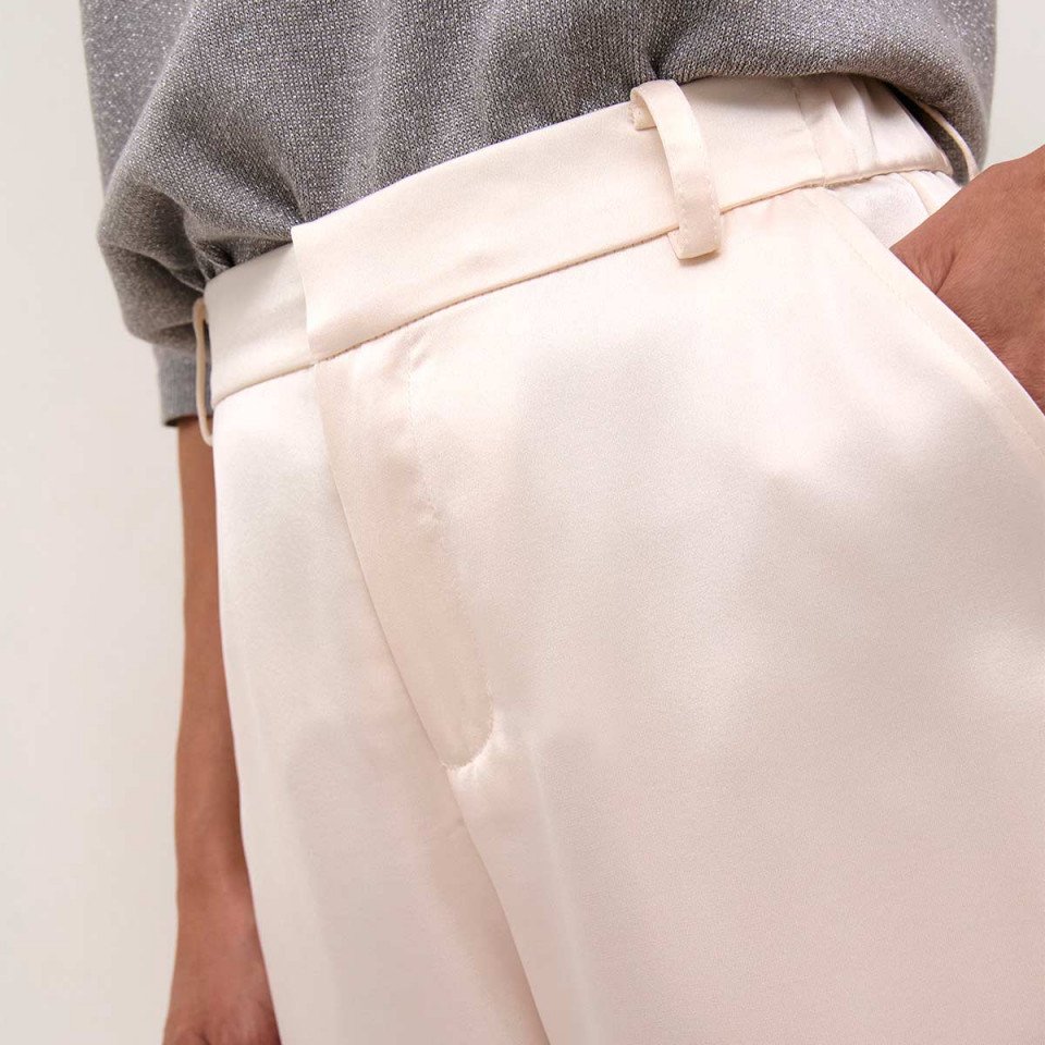 Pantalon type Smoking Satiné Cocamia