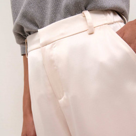 Pantalon type Smoking Satiné Cocamia