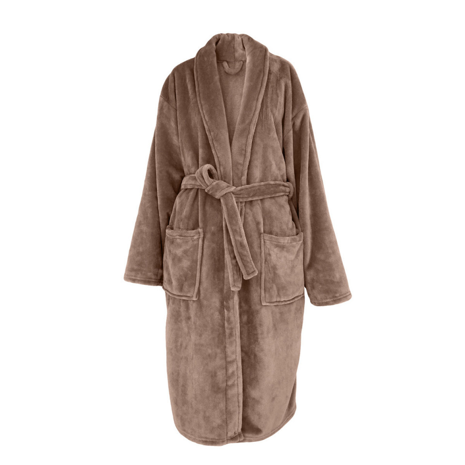 Peignoir DORIS en Velours Polyester Col Châle 
