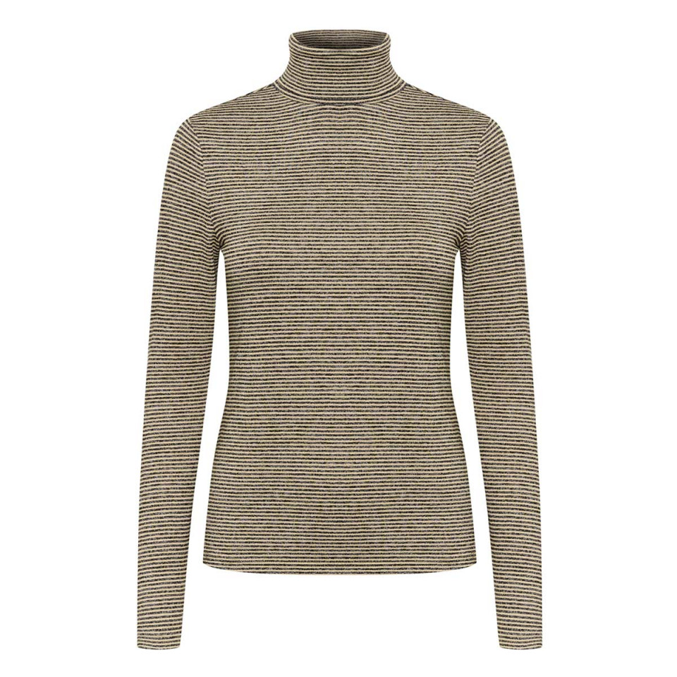 T-Shirt Rayé Col Roulé