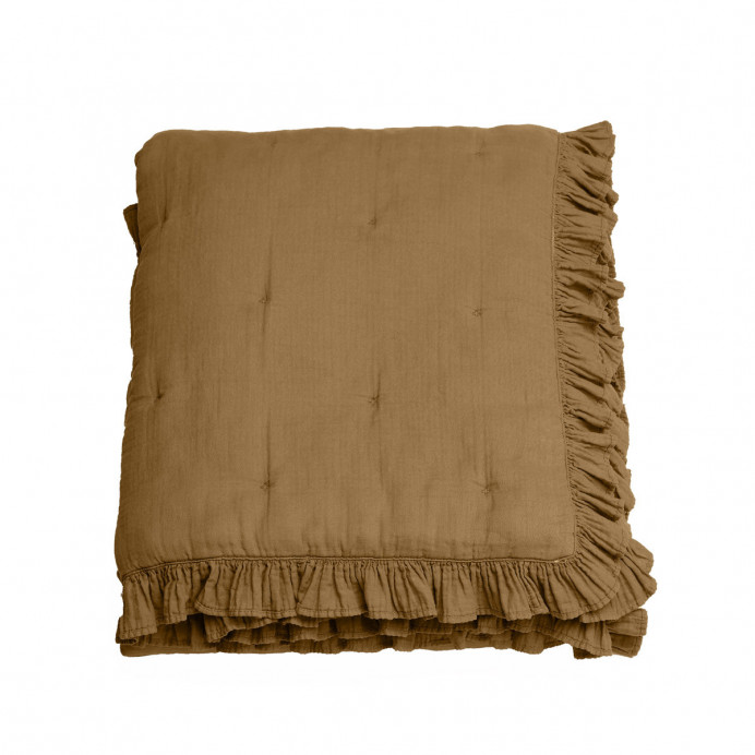 Vent du Sud Edredon Carré ELSA en Mousseline de Coton - 150x150