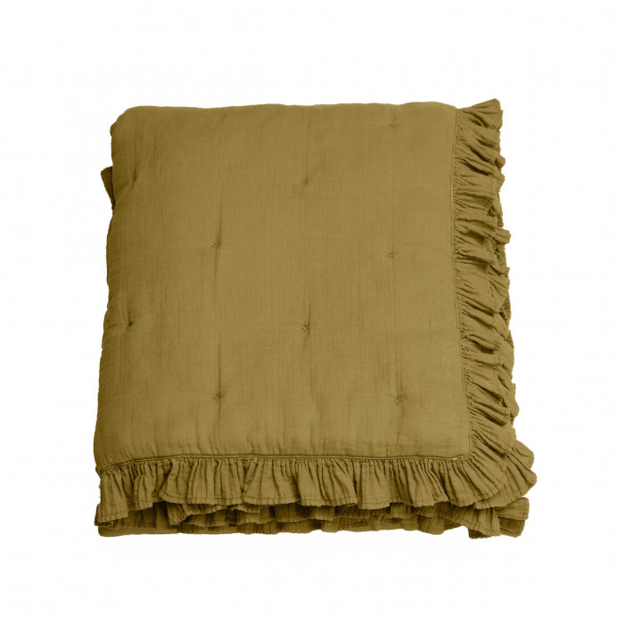 Vent du Sud Edredon Carré ELSA en Mousseline de Coton - 150x150
