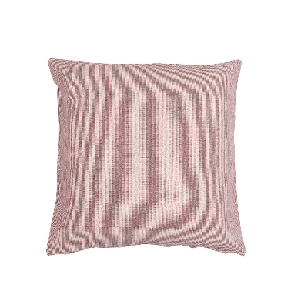 Housse de Coussin à Fines Rayures Blanches et Rouges
