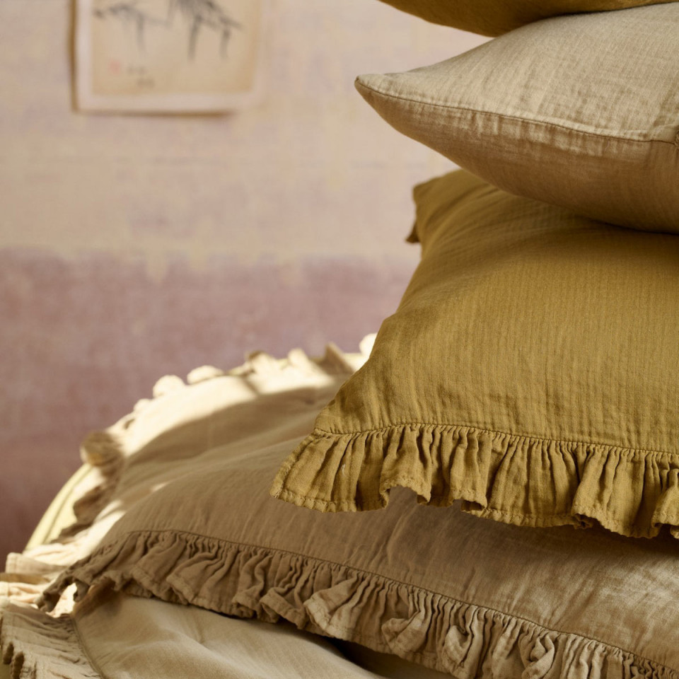Housse de Coussin ELSA 2 en Mousseline de Coton 