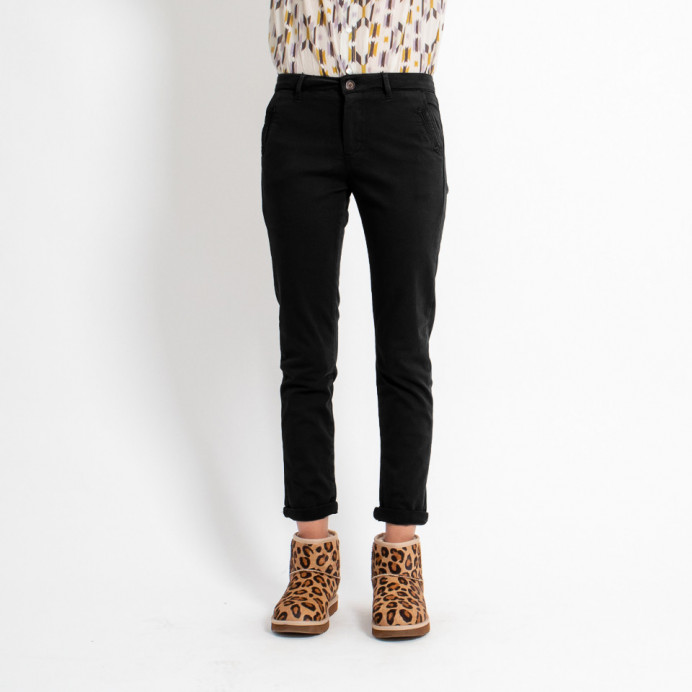 Hod Paris Pantalon Honore en coton avec finition sur poche