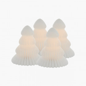 Set de 4 Sapins Lumineux CLAIRE à Led - H.7 cm 