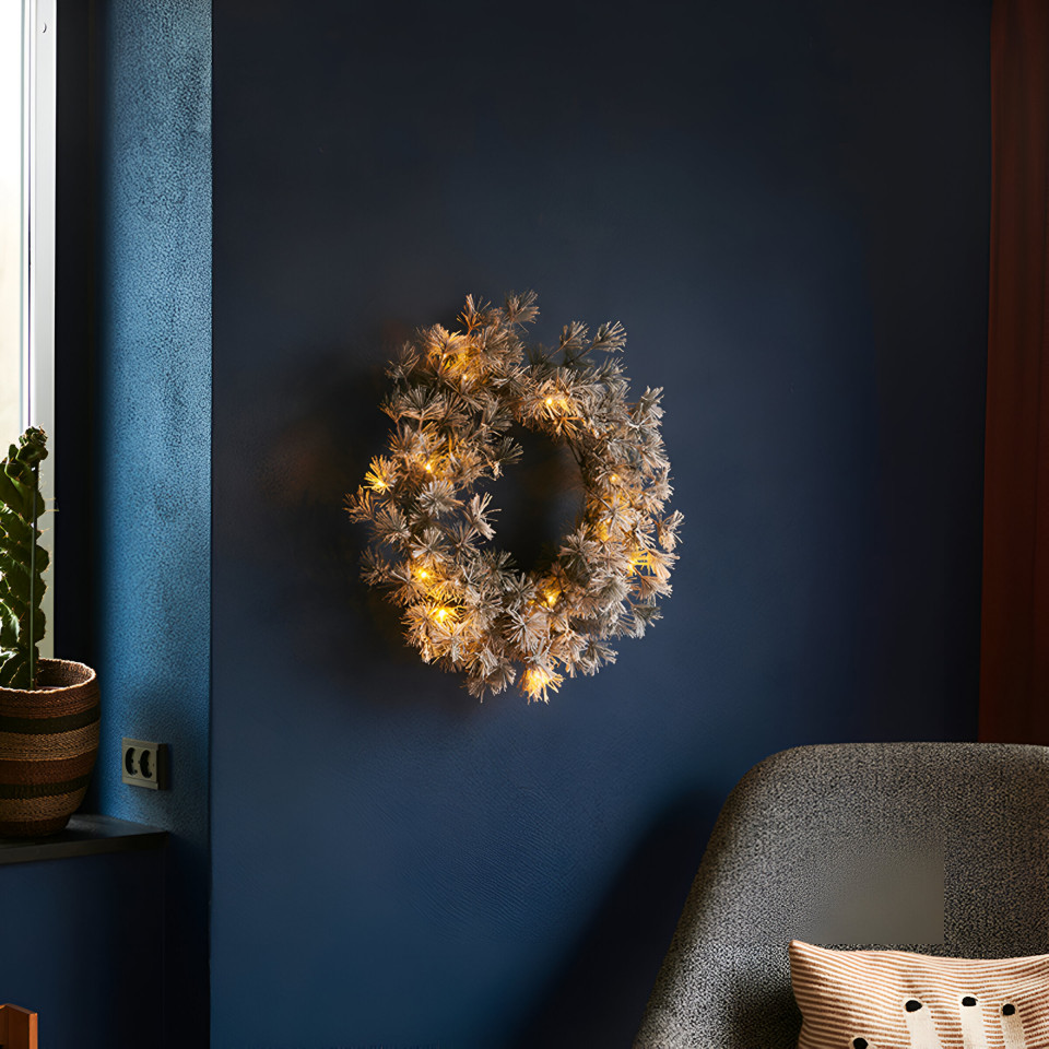 Couronne de Noël Neige Lumineuse ALFI LED ø45cm 