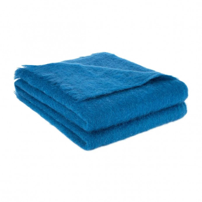 Brun de Vian-Tiran Plaid 100% Mohair Uni
