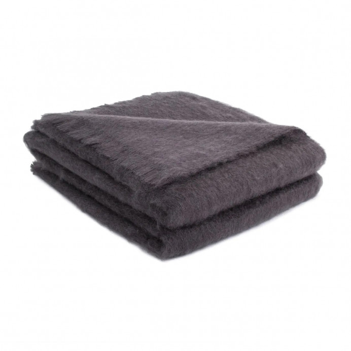 Brun de Vian-Tiran Plaid 100% Mohair Uni