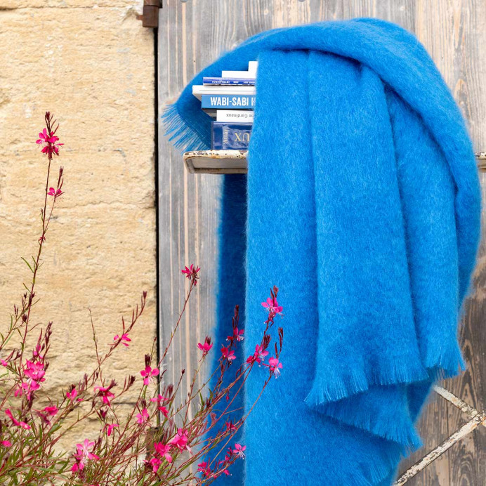 Brun de Vian-Tiran Plaid 100% Mohair Uni