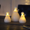 Set de 2 Anges Lumineux LUCIA LED Blanc H.10 cm