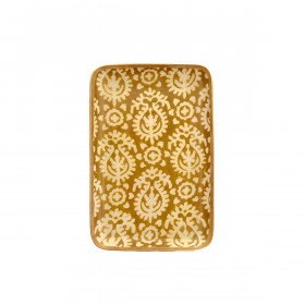 Plateau SOLO SUNBURN en Aluminium Emaillé Ocre 