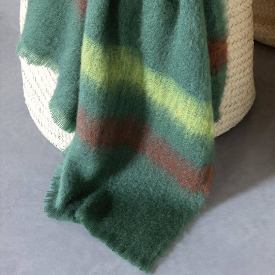 Plaid 100% Mohair Dessins