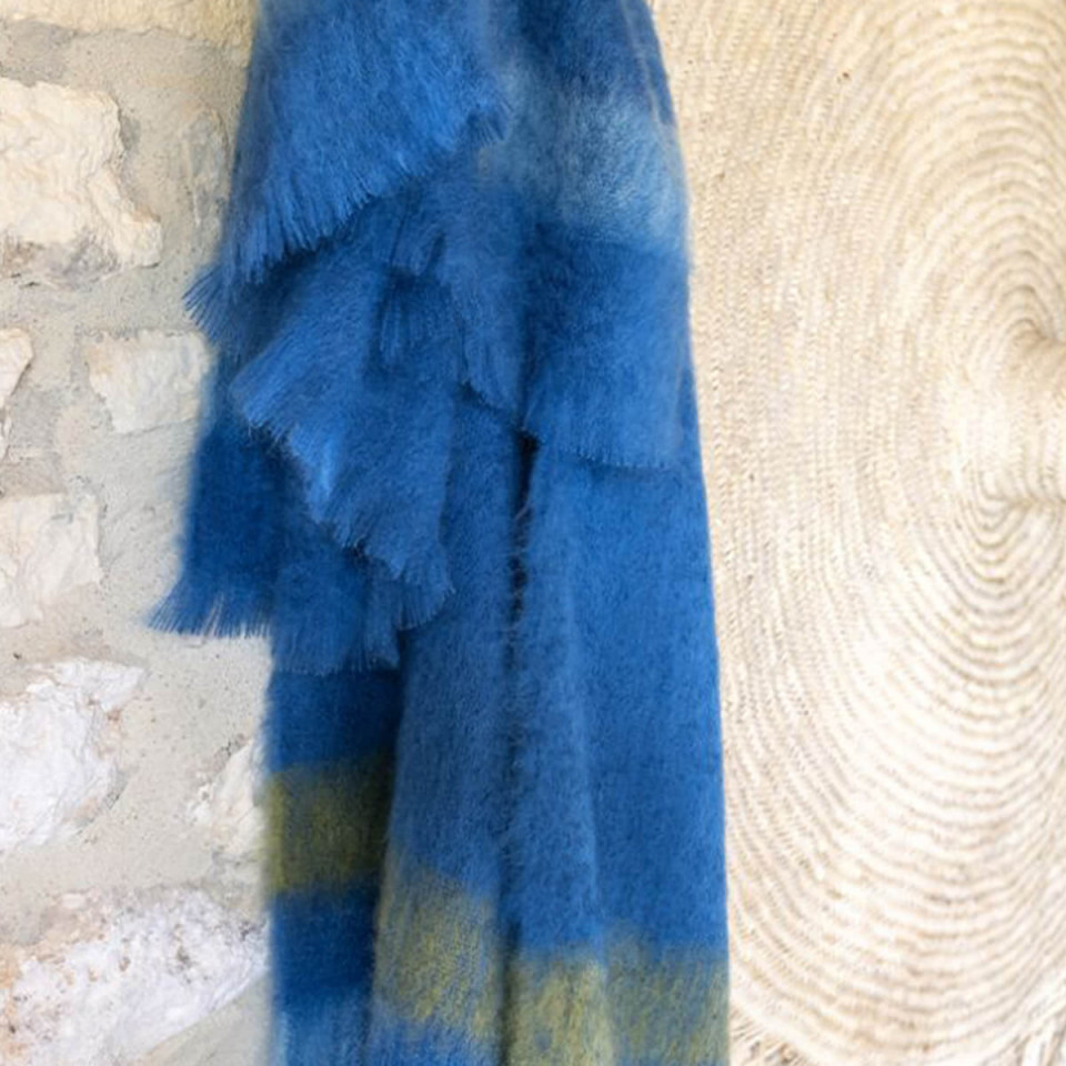 Plaid 100% Mohair Dessins