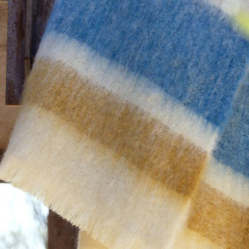 Plaid 100% Mohair Dessins