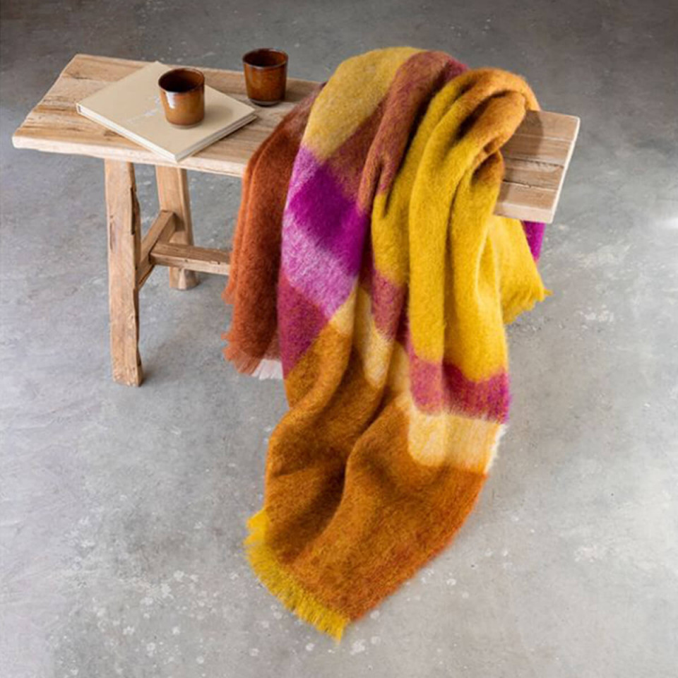 Plaid 100% Mohair Dessins