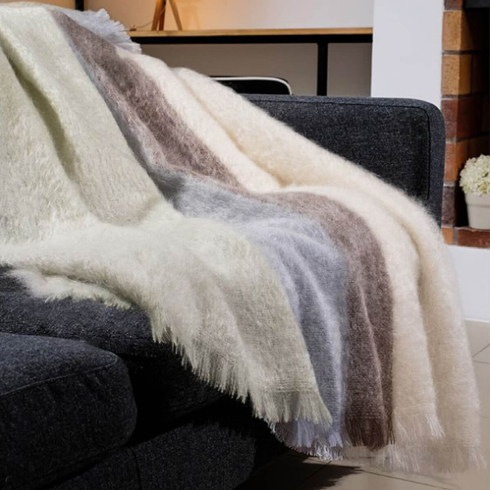Plaid 100% Mohair Dessins