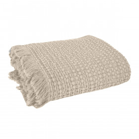 Couvre-lit et Plaid TEMPO en Coton Nid d'Abeille  