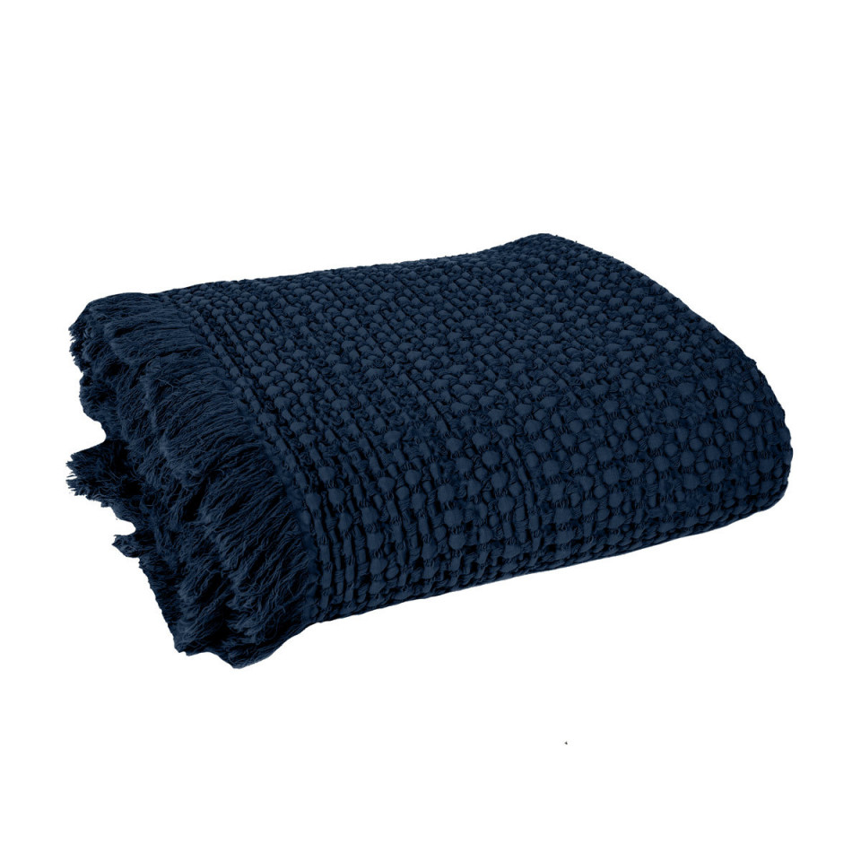 Couvre-lit et Plaid TEMPO en Coton Nid d'Abeille  