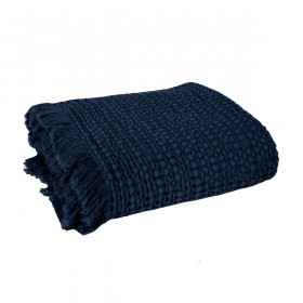 Couvre-lit et Plaid TEMPO en Coton Nid d'Abeille  