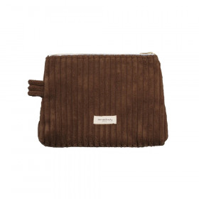 Trousse à Maquillage VERA en Velours Côtelé 20X15 - coloris HAZEL