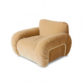 Fauteuil lounge Arc - royal velvet cream